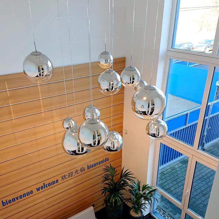 Immagine prodotto s.luce Lampada a sospensione a sfera con specchio fatato (E27)