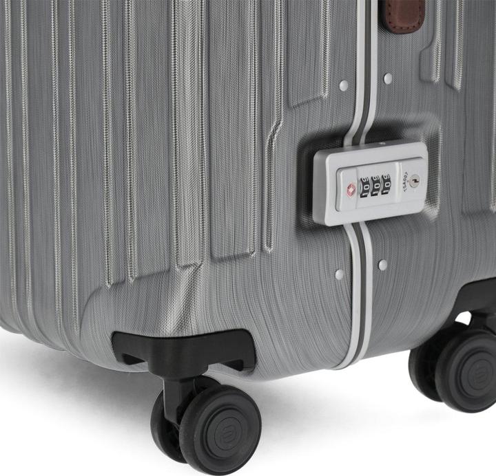 Immagine prodotto Piquadro PQ-Light - Trolley ultra sottile a guscio rigido nero/pelle (67 l, L (90 - 115l))