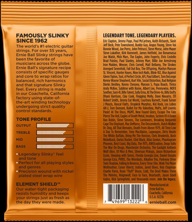 Actual product image Ernie Ball Set of strings, Slinky Nickel 3-pack, Hybrid 09-46 (6 x, Electric guitar, 0.05")