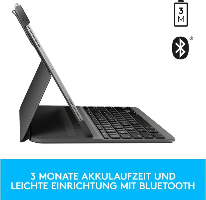 Produktbild Logitech Slim Folio Pro (CH, iPad Pro 11 2022 (4. Gen), iPad Pro 11 2021 (3. Gen), iPad Pro 11 2018 (1. Gen), iPad Pro 11 2020 (2. Gen))