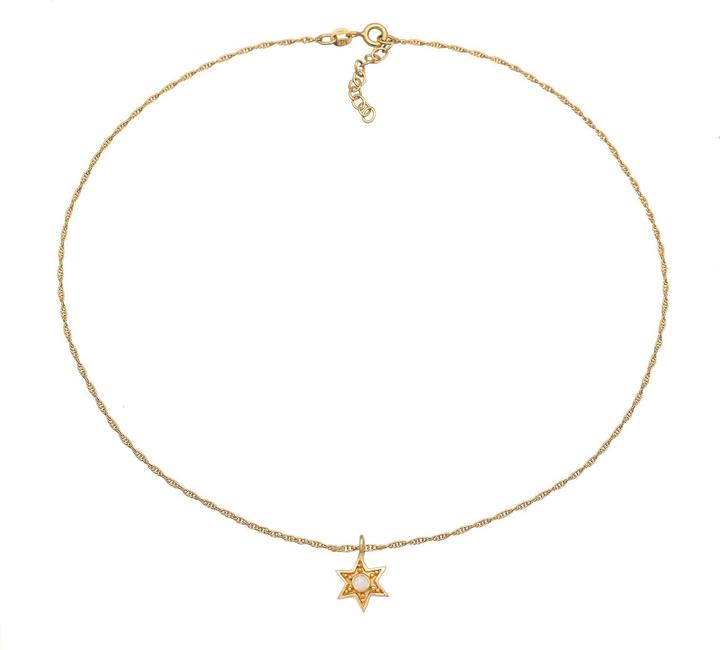 Actual product image Elli Necklace Choker Star Opal Astro 925 Silver (925 sterling silver, Synthetic Opal, 36 cm)
