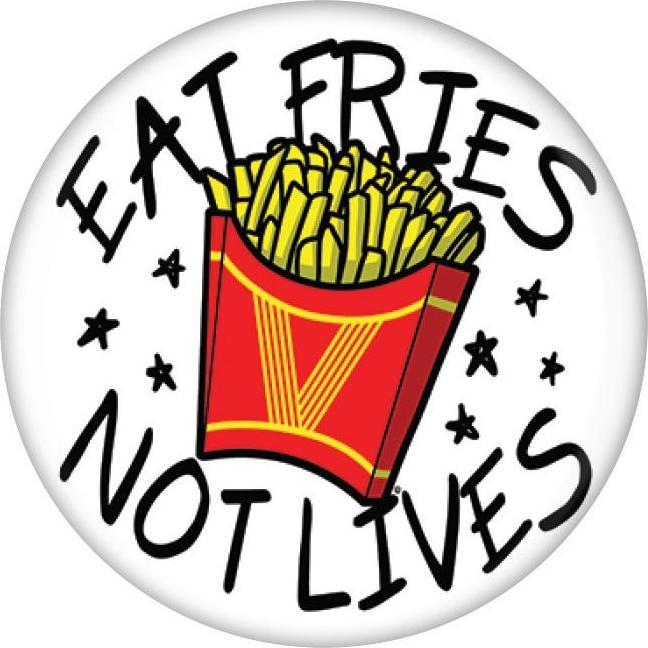 Produktbild Grindstore Abzeichen Eat Fries Not Lives Blech