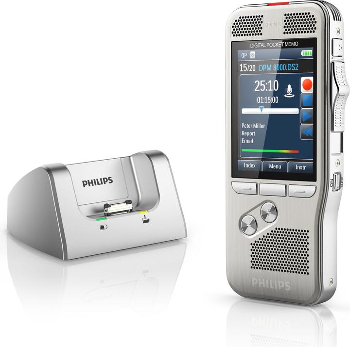 Actual product image Philips DPM8300 Pocket Memo Integrator (without software, slide switch). (4 GB)