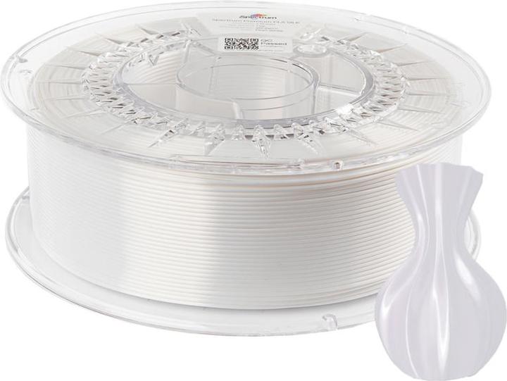 Actual product image Filament PLA SILK pearl white 1.0kg 1.75mm (PLA, 1.75 mm, 1000 g, White)