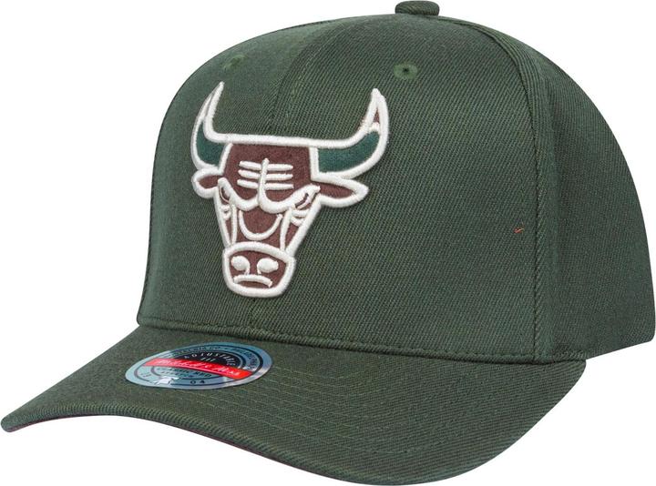 Mitchell & Ness Snapback Stretch Cap - Chicago Bulls Oliv (One Size)