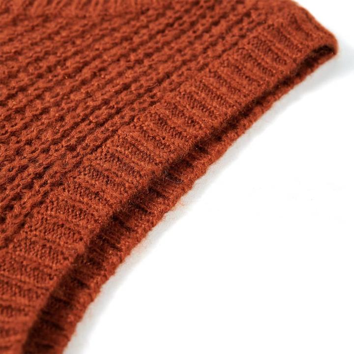 Actual product image VidaXL Kids jumper waistcoat knitted cognac 140,Material: 67 (140)