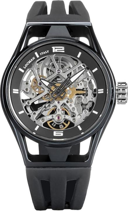 Produktbild Locman Italy Armbanduhr Montecristo Skeleton Automatik schwarz Ref. 0538 (Analoguhr, 42 mm)