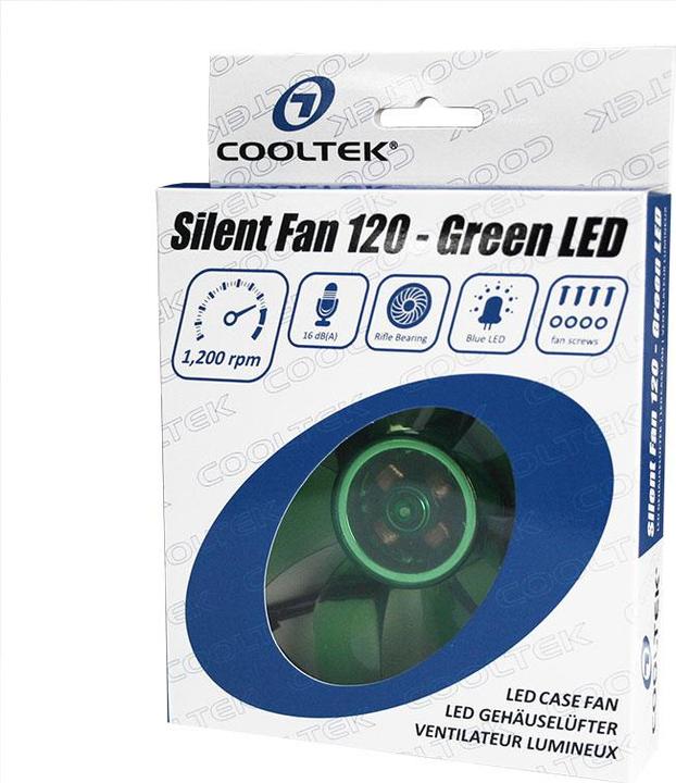 Actual product image Cooltek Silent Fan 120 LED - 1,200 rpm (120 mm, 1 x)