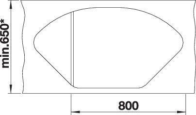 Actual product image Blanco Blancodelta Ii-F (104.20 cm, 56 cm)