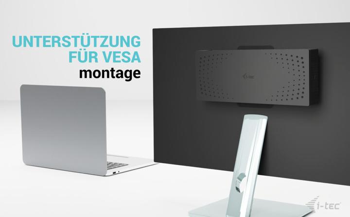 Actual product image i-tec Universal 5x 4K Display DS 5x 4K 2x DP 3x HDMI 1x 2.5GLAN 2x USB-C Gen.2 3x USB 3.2 Gen.2 1x A (USB-C, 10 Ports)