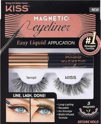 Image du produit KISS My Face - Magnetic Eyeliner & Lash Kit - Faux cils magnétiques avec eye-liner 02 Tempt (Cils artificiels)