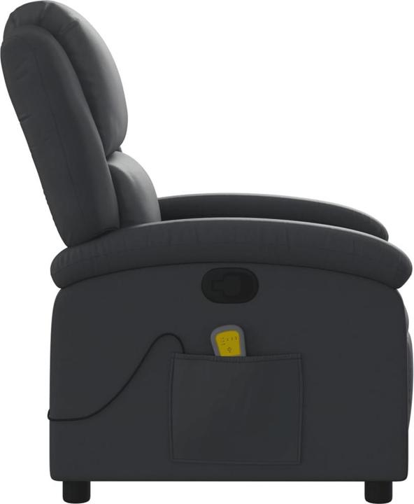 Produktbild VidaXL Massagesessel Schwarz Echtleder,Farbe: Schwarz,Material