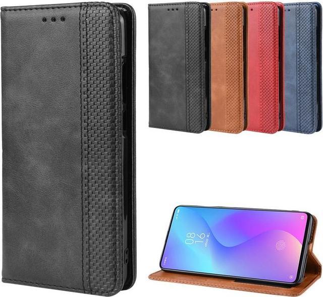 Produktbild MU Style Vintage Style Leder Bookcover Hülle (Xiaomi Mi 9T Pro)