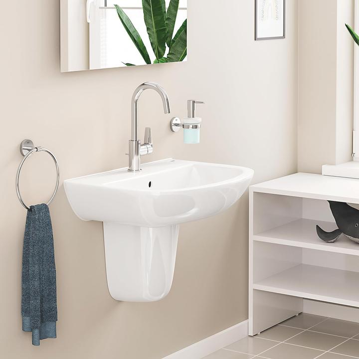 Actual product image Grohe StartEdge lavabo mixer, water-saving, pop-up waste, quick-fit system, L-size, chrome