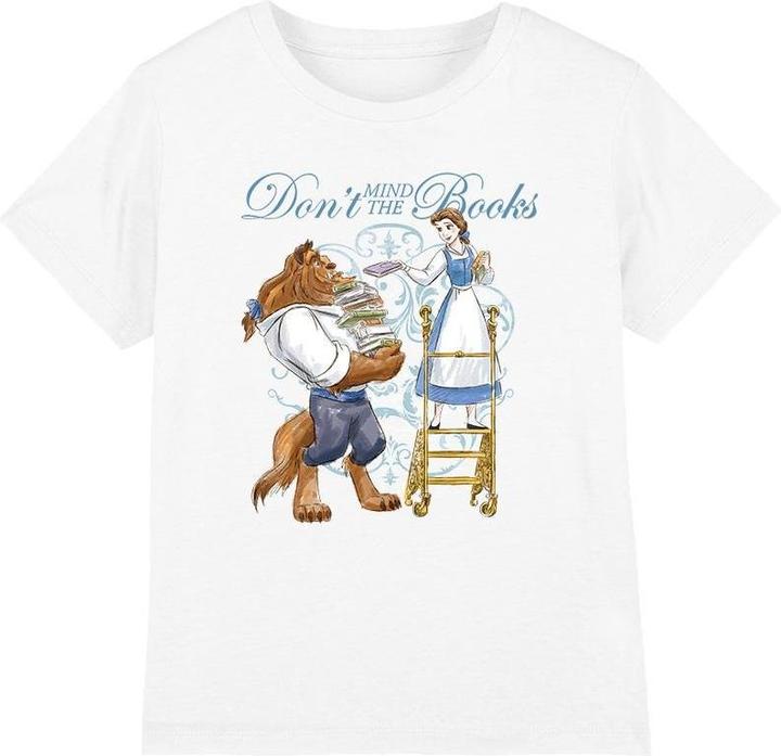 Actual product image Beauty And The Beast Childrens/Kids Don't Mind the Books T-Shirt (128)