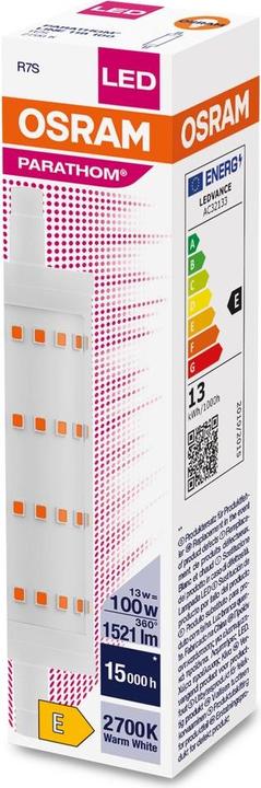 Produktbild Osram LED Stablampe Parathom 118mm R7s 13W 1521lm warmweiss 2700K 4099854064937 wie 100W (R7s, 13 W, 1521 lm, 1 x, E)