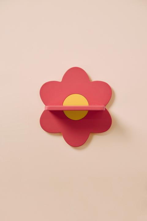 Actual product image Kids Concept Flower-shaped wall shelf in pink