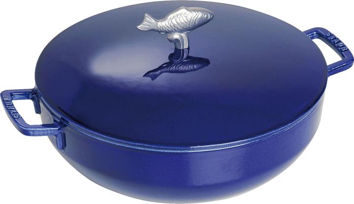 Staub 40510-326-0 Fish cocotte 28 cm cast iron Induction-suitable dark blue (Casserole + Stewpot, Cast iron)