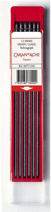 Produktbild Caran d'Ache Technograph Minen (Ersatzmine, Grau, 2 mm)