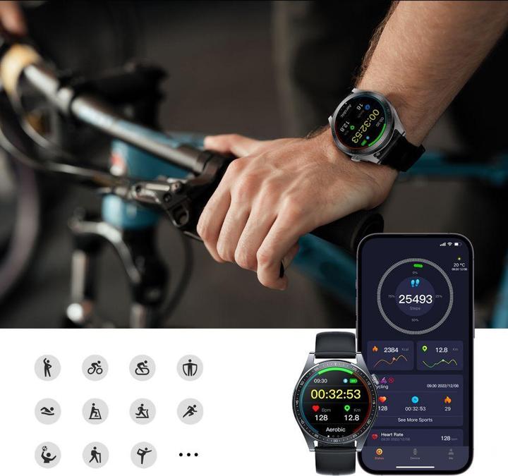 Actual product image Joyroom FC2 Classic Series Call Answering Smartwatch IP68 Black (JR-FC2) (47 mm)
