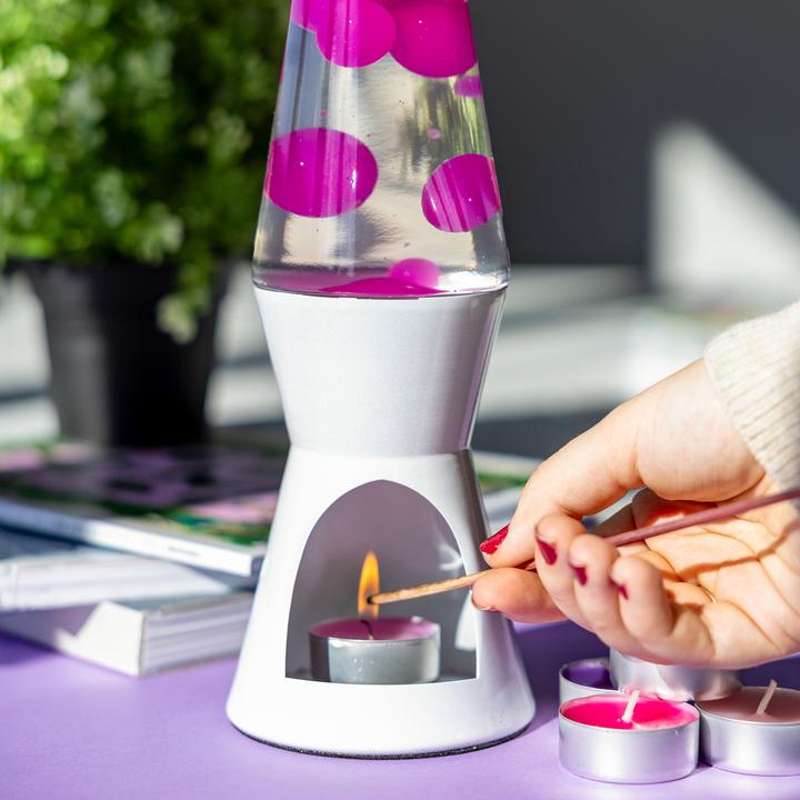 Produktbild Fisura Lavalampe rosa - kerzenbetrieben von