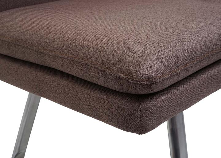 Immagine prodotto Mendler Panca, Panca per sala da pranzo Panca imbottita, schienale in tessuto/tessuto Acciaio inox (160 cm)