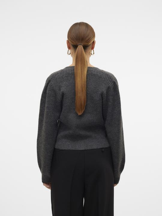 Image du produit Vero Moda Coupe normale Col en V Manches côtelées Manches ballon Veste en tricot (XS)