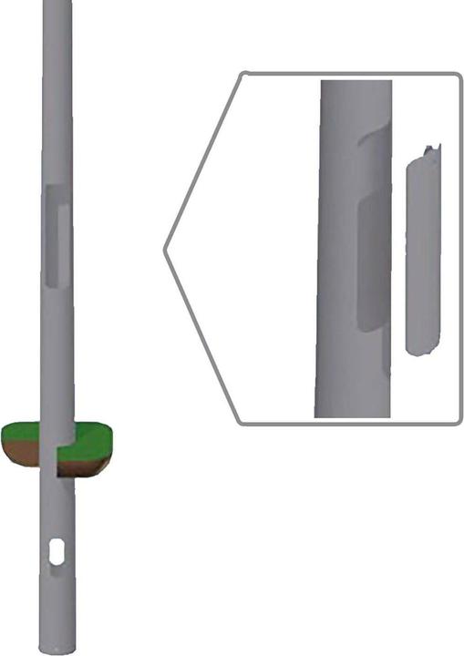 Isoled Palo conico per proiettori con traversa per 2 proiettori, in acciaio zincato, altezza dal suolo 12m (900 lm)