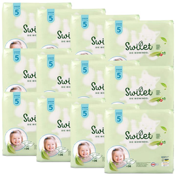 Image du produit Swilet La couche bio Junior (Taille 5, Pack mensuel, 432 pièce(s))
