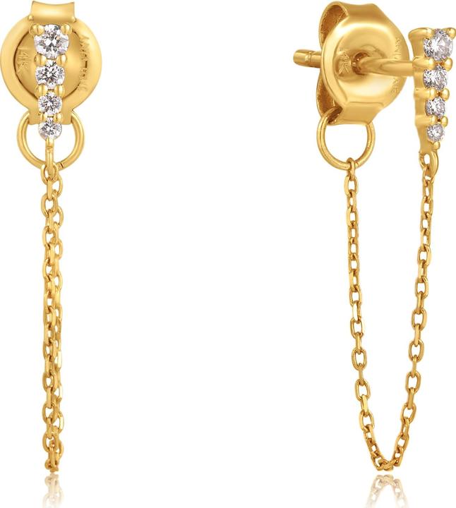 Ania Haie 14Kt Gold Diamond Drop Chain Ohrstecker (585er Gelbgold)