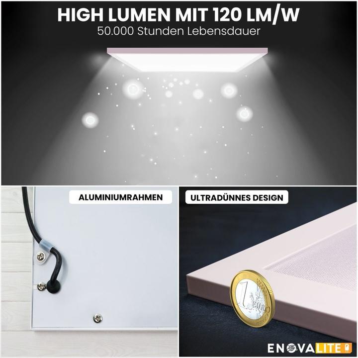 Immagine prodotto Enovalite Pannello LED, 60x60 cm, proprietà antiriflesso (4320 lm)