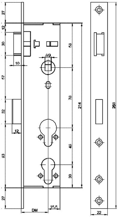 Produktbild MSL Rohrrahmen-Einsteckschloss (Einsteckschloss)