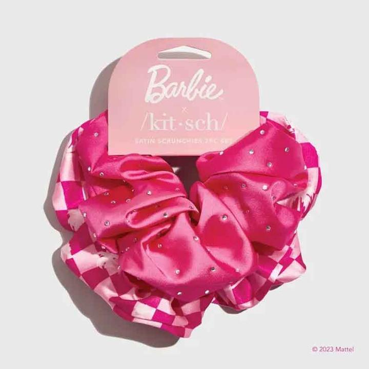 Immagine prodotto Kitsch Set di 2 pezzi di cravatte per capelli in raso di Barbie