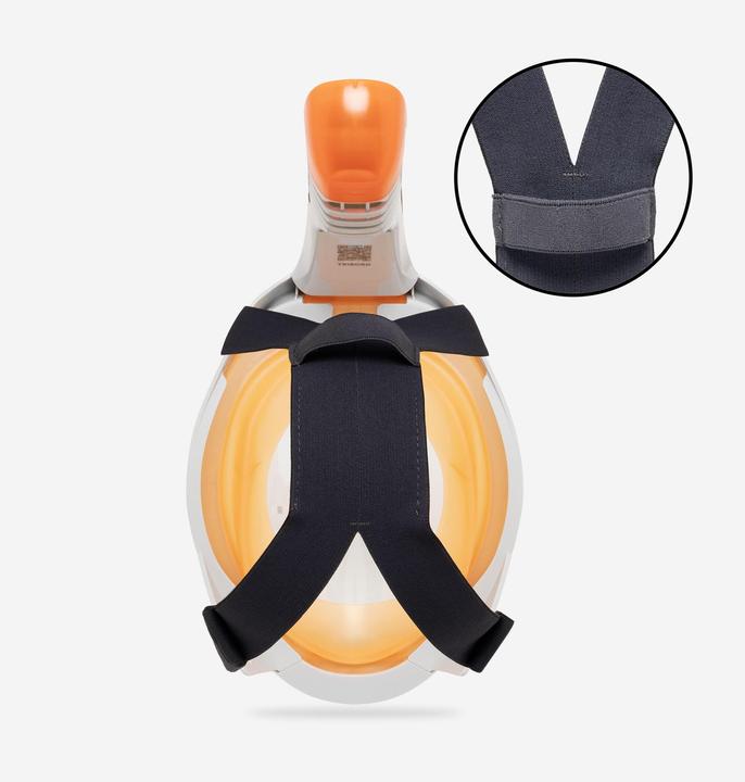 Produktbild Subea Schnorchelmaske Easybreath Damen/Herren - orange ohne Tasche TPE