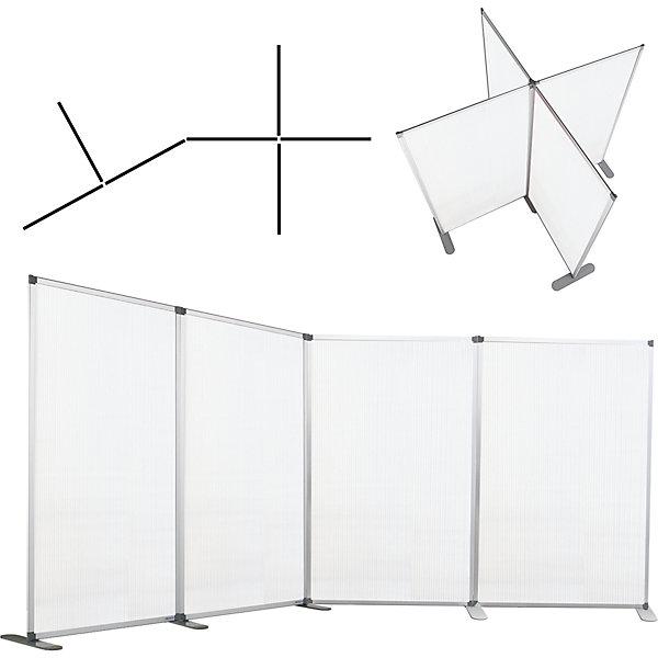 Image du produit smiT Cloison modulaire, transparente, h x l x p 1850 x 1250 x 500 mm, cadre en