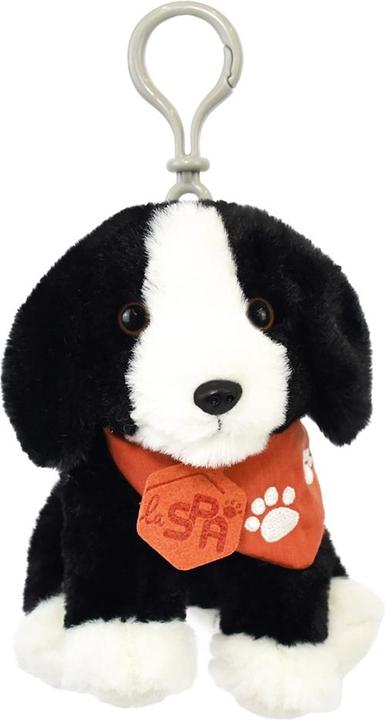 Doudou et Compagnie Schlüsselanhänger Hund schwarz-weiss, 13cm (MQ6) **