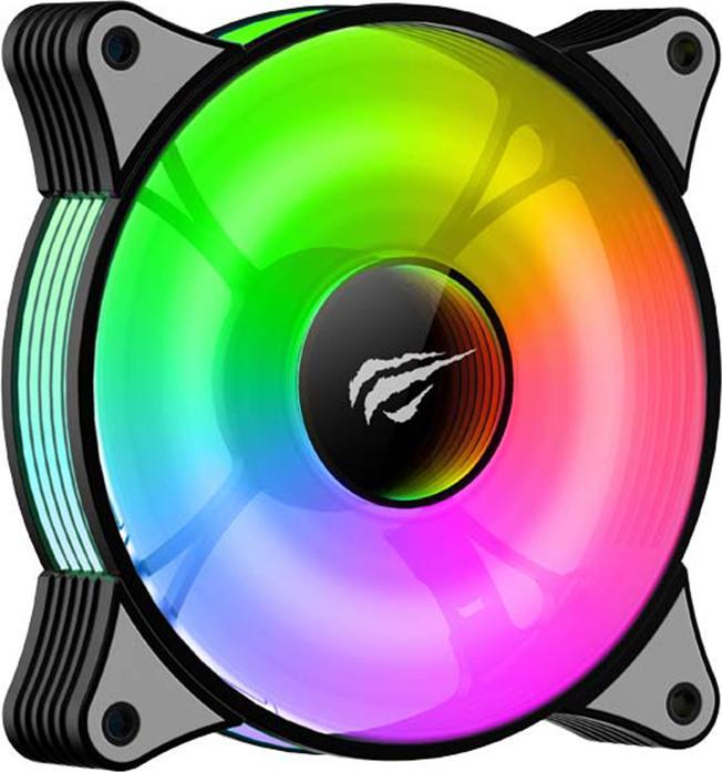Havit - Cooler Fan (F2095) - for PC, 6001800RPM, 38dB, 1.44W, LED Lights - Black