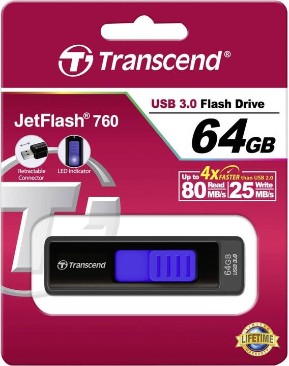 Image du produit Transcend JetFlash 760 (64 Go, USB-A)