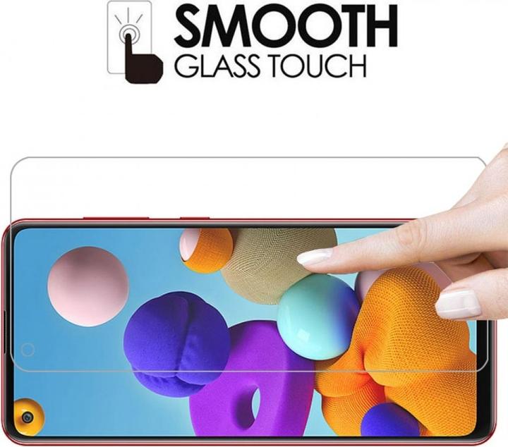 Actual product image Screenguard Samsung Galaxy A21s bulletproof glass protective film Case Friendly Design (1 Piece, Samsung Galaxy A21s)