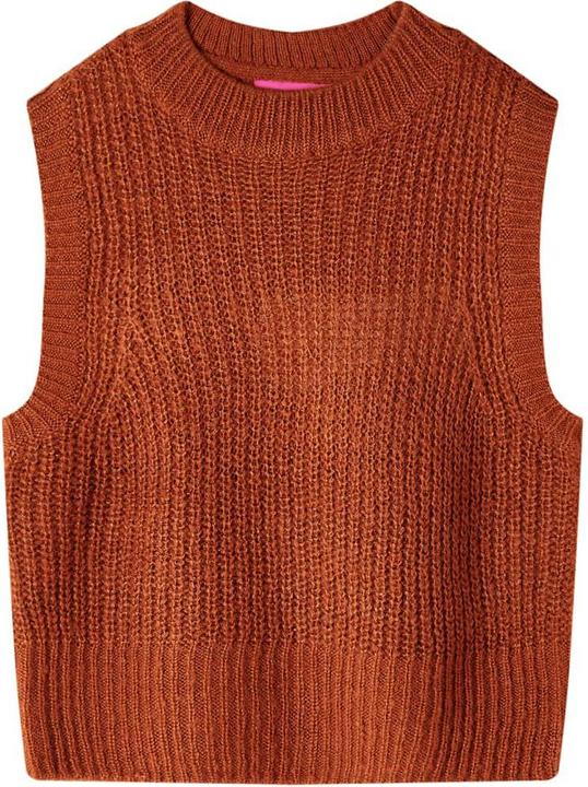 Immagine prodotto VidaXL Gilet da bambino in maglia cognac 104,Materiale: 67 (104)