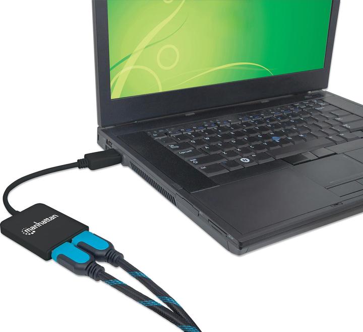 Produktbild Manhattan DisplayPort auf 2-Port HDMI-Splitter-Hub mit MST