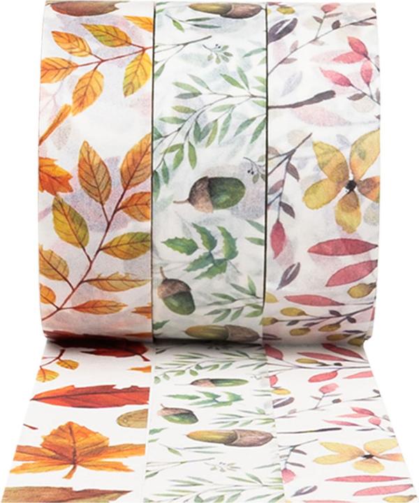 Produktbild Colorations Washi Tape Herbstblätter 3 Rollen, 5mtr.