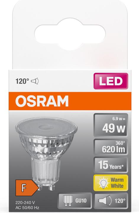 Immagine prodotto Osram Stella Par 16 (GU10, 6.90 W, 620 lm, 1 x, F)