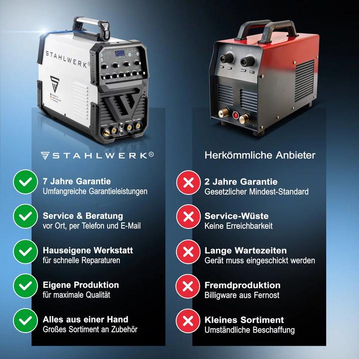 Immagine prodotto Stahlwerk Saldatrice AC/DC TIG 200 impulsi con attrezzatura completa per il plasma