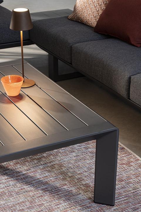 Produktbild Bizzotto Garten Ecksitzgruppe Konnor mit Kissen anthrazit