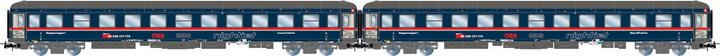 Actual product image Rivarossi ÖBB/NightJet 2-parts. Set of couchette coaches Bvcmz 248.5 blue Ep. VI