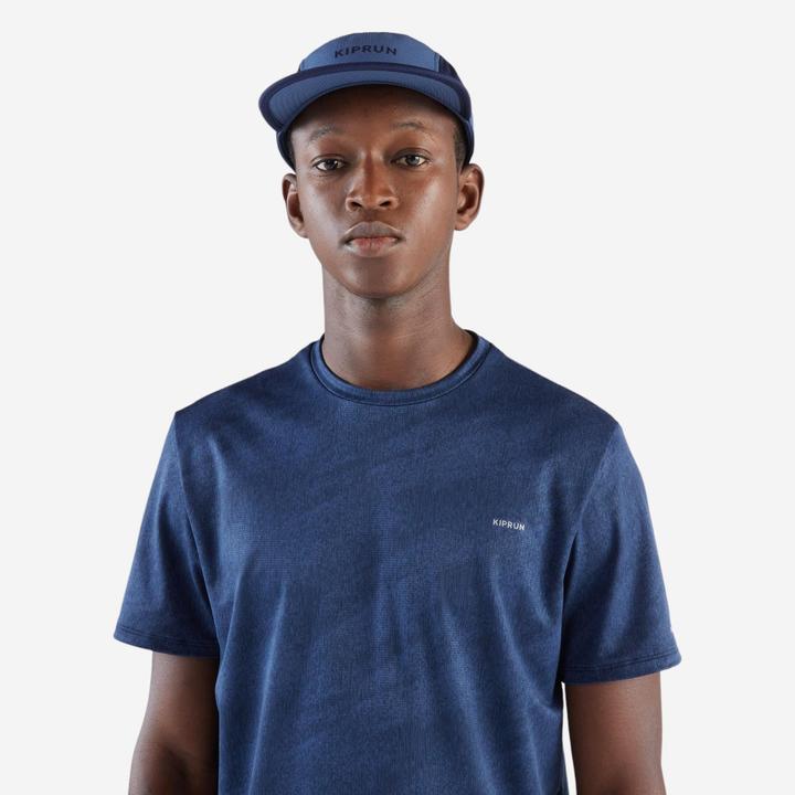 Image du produit Kiprun Men's Breathable Running T-shirt Run 500 Dry - Midnight blue (S)