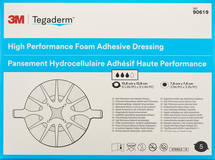 Image du produit 3M Tegaderm Foam HP compresse de mousse 7.6x7.6cm adhesive 5 pc