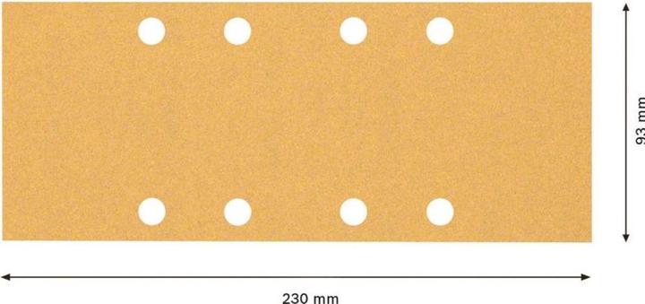 Produktbild Bosch Professional Zubehör EXPERT C470 Schleifpapier mit 8 Löchern für Schwingschleifer, 93 x 230 mm, G 100, 10-tlg. (100)