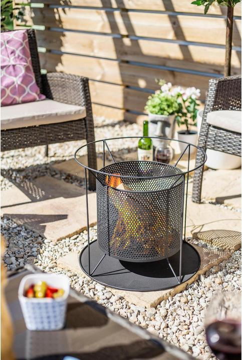 Immagine prodotto La Hacienda Cestino del fuoco Kora Nero (44 cm)